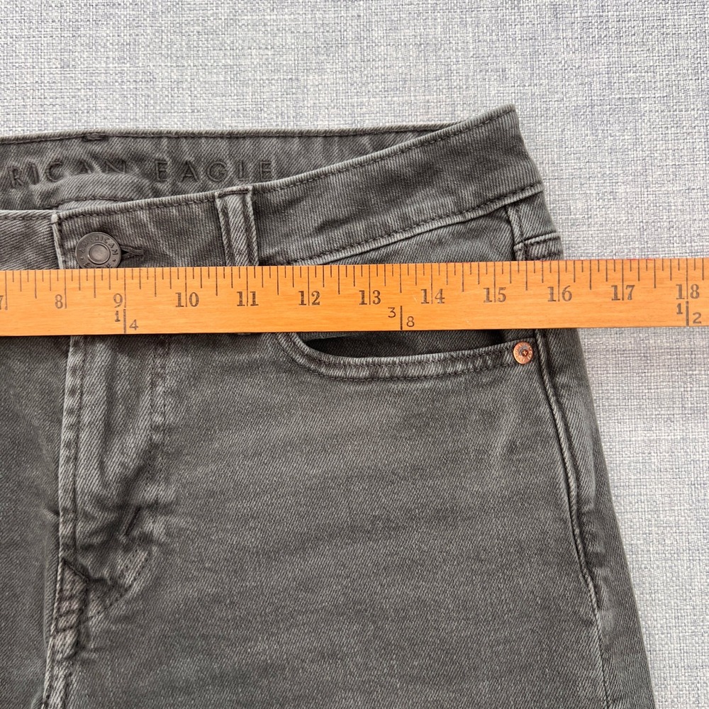 American Eagle Original Bootcut Jeans Men 30x34 (fits 32x33) Gray Classic Denim - Picture 7 of 12